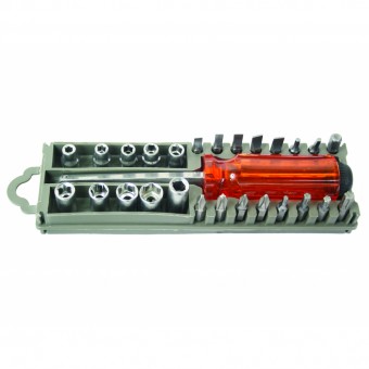 Set 28 biti si tubulare, 1/4 4-10mm, Gadget 330557