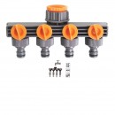 Conector furtun 4 cai cu stop TopGarden
