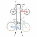 Suport depozitare 2 biciclete, Vivatechnix, de perete, 2070 x 521 x 510 mm, Negru, Inaltime reglabila