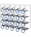 Dulap depozitare telefoane, 20 sloturi, 20 chei, Transparent, Acril, 53 x 18 x 42.5 cm